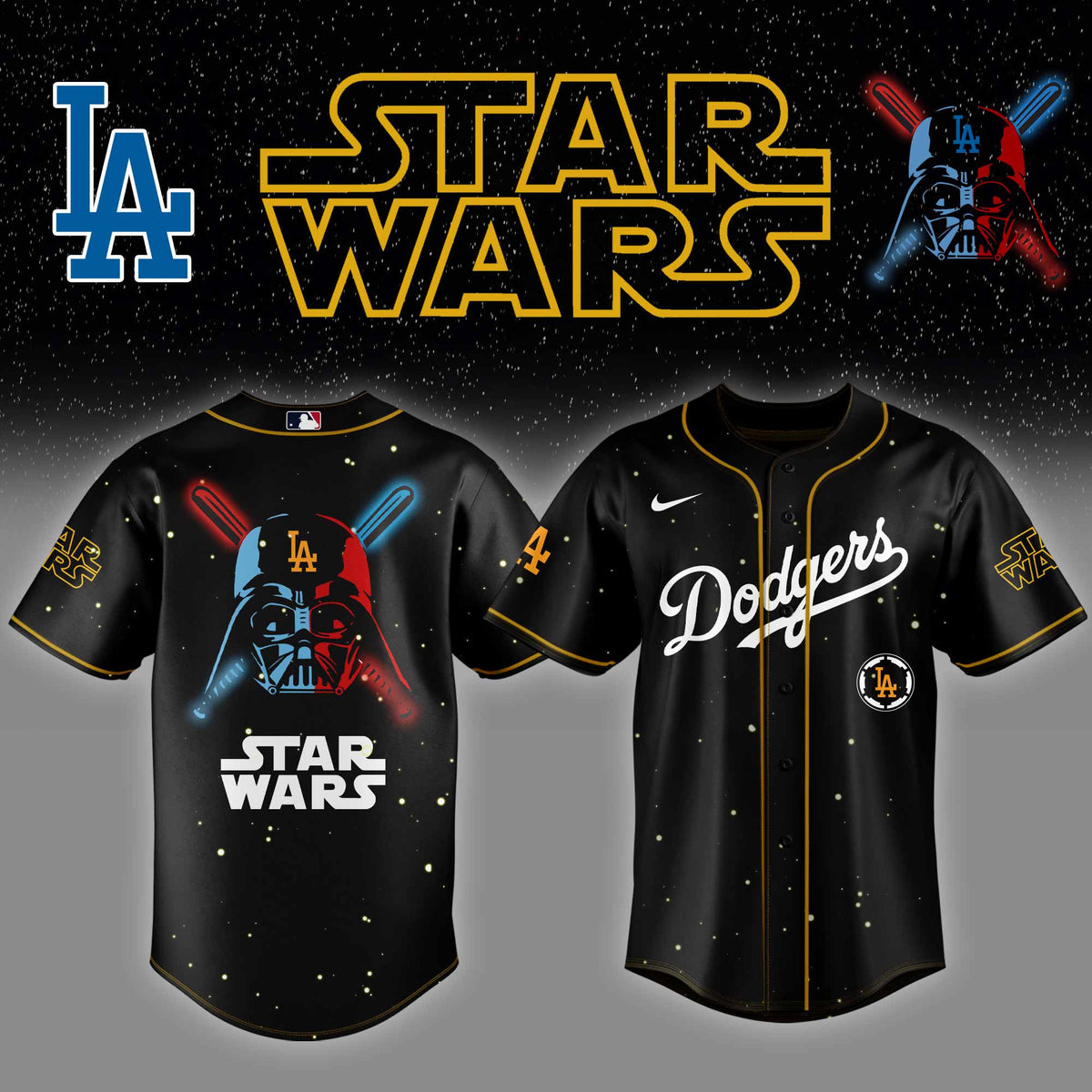 Los Angeles Dodgers MLB x StarWars Baseball Jersey