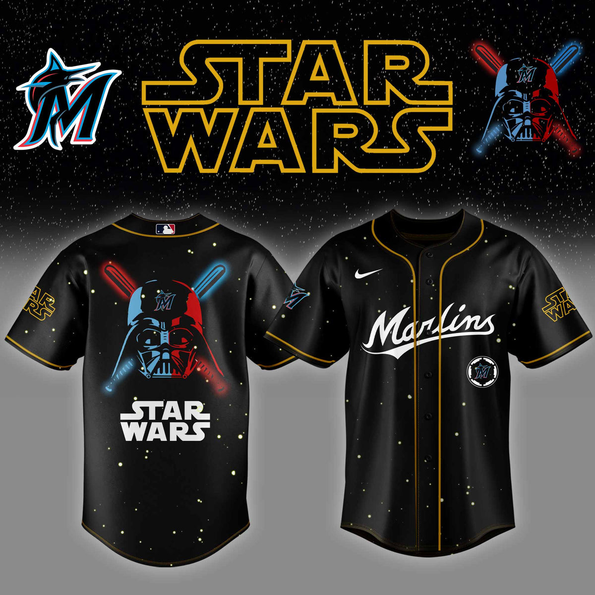 Miami Marlins MLB x StarWars Baseball Jersey