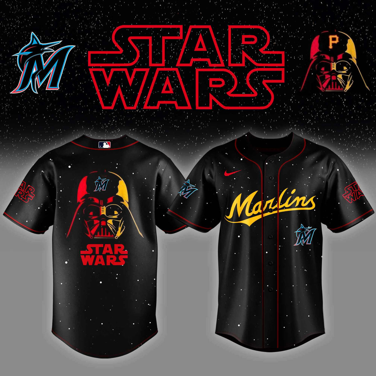 Miami Marlins x Star Wars Night Baseball Jersey