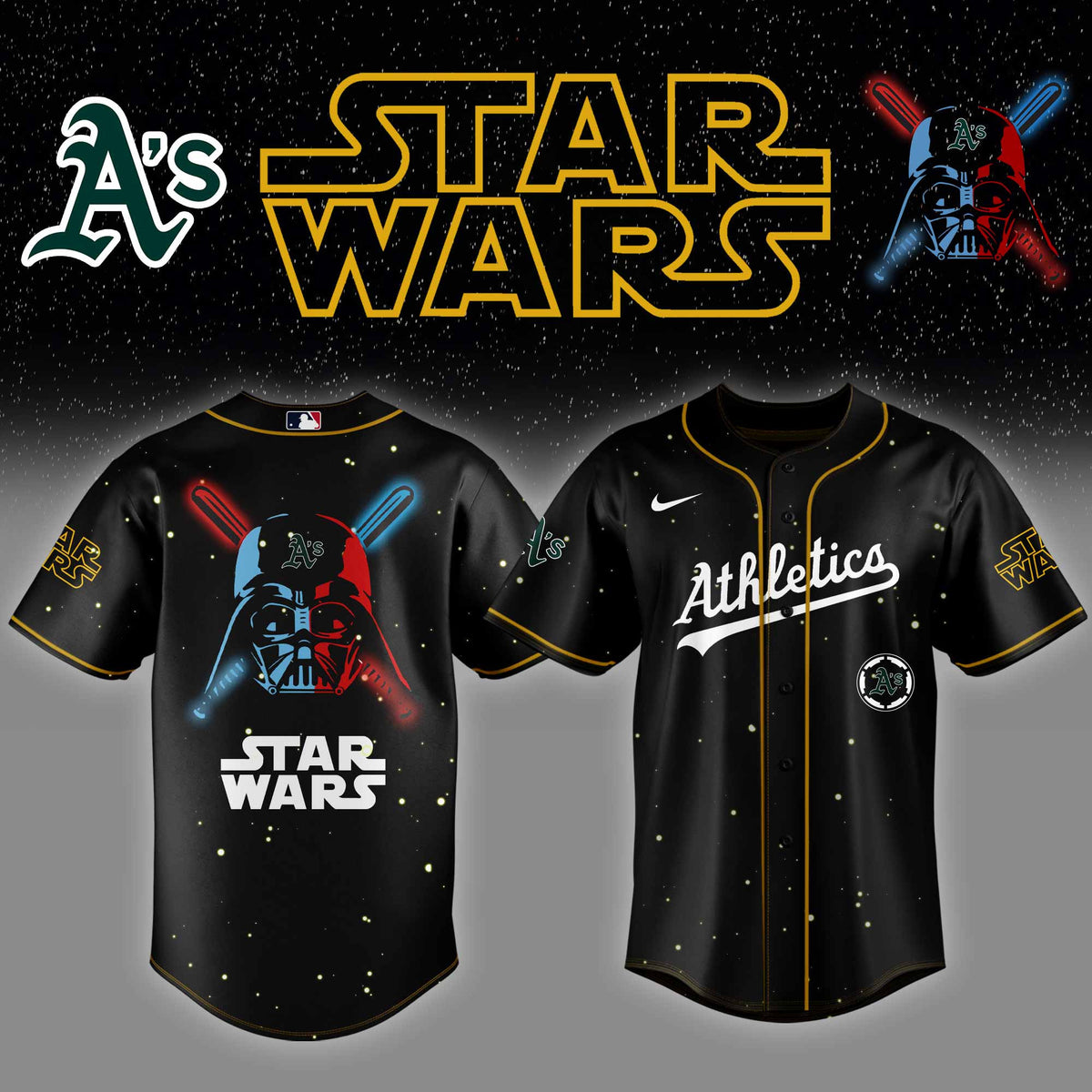 Oakland Athletics MLB x StarWars Baseball Jersey