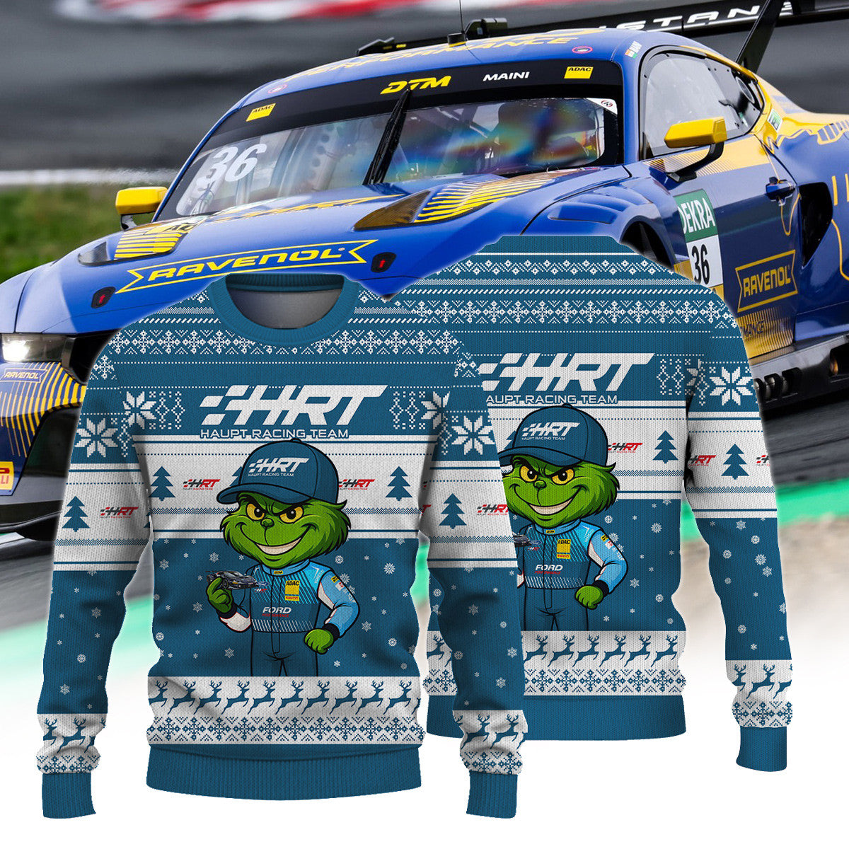 HRT Ford Performance DTM × Grinch Ugly Christmas Sweater
