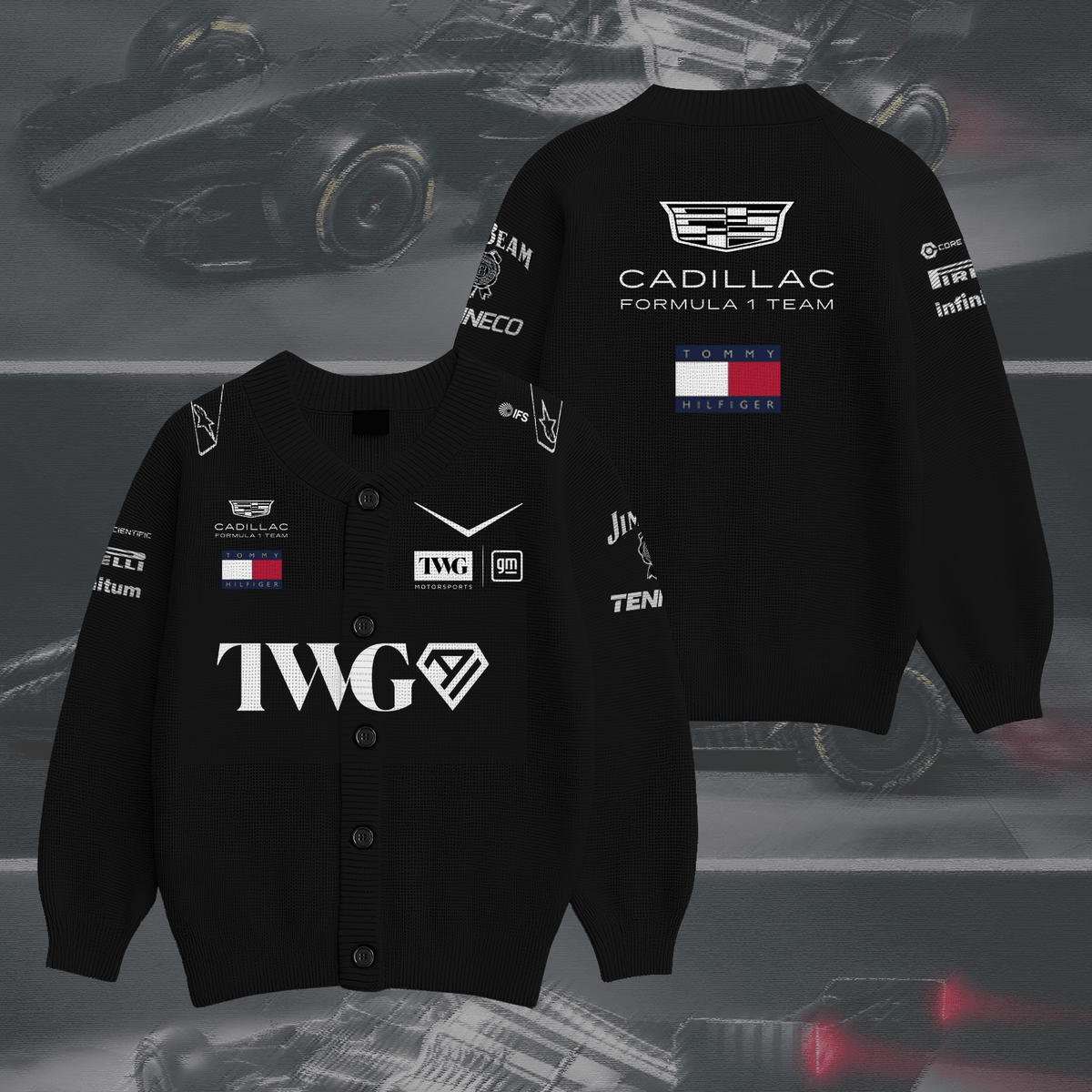 Cadillac F1 Team Inspired Knit Cardigan