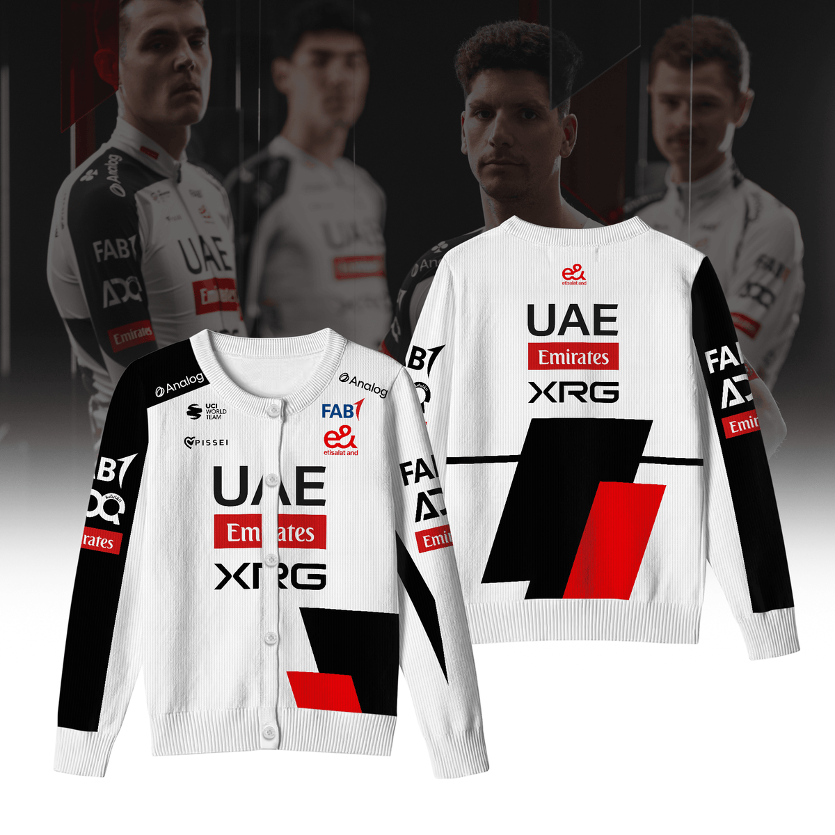 UAE Team Emirates XRG Inspired Crewneck Cardigan Pro Cycling Style
