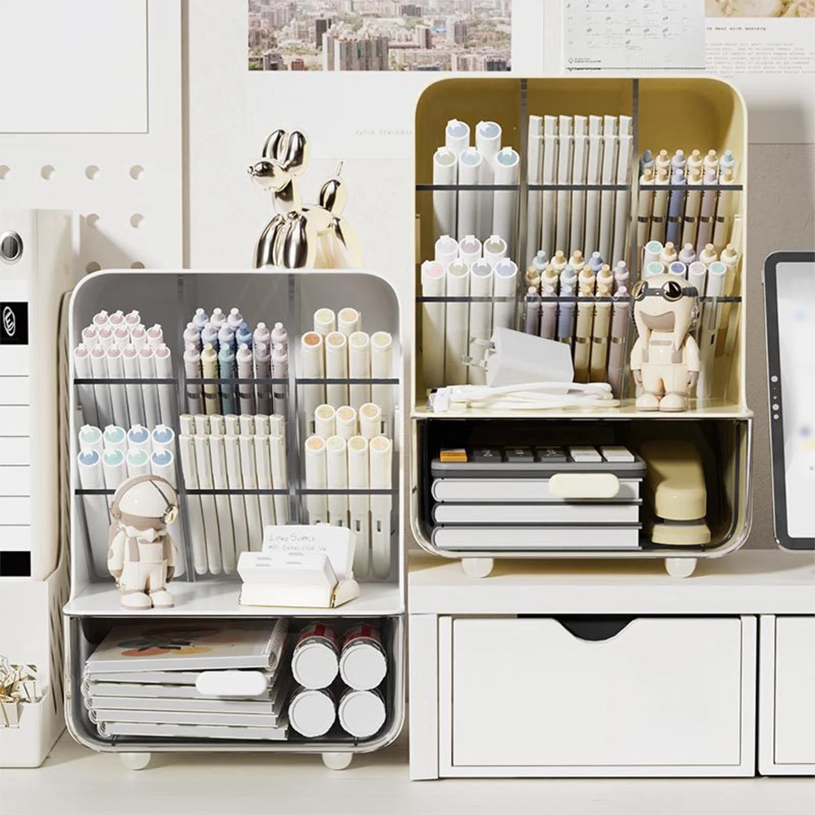 Students' Large-capacity Oblique Pen Holder Desk Stationery Storage Box School Office Desk Sundry Storage Rack Desk Storage Box